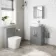Avon Stone Grey Vanity with Curved Counter Top Basin 600mm