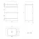 Trent Gloss White Vanity Drawer with Marble Top & Curved Counter Top Basin 600mm