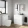 Trent Gloss White Vanity Drawer with Oval Counter Top Basin 800mm