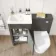 Bermuda Graphite Grey Basin Vanity Drawer and Back To Wall Toilet 1000mm (Excludes Pan & Cistern)