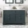 Lucia Inky Blue Double Vanity with Marble Top & Oval Counter Top Basin 1200mm