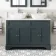 Lucia Inky Blue Double Vanity with Marble Top & Curved Counter Top Basin 1200mm
