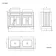 Lucia Inky Blue Double Vanity with Marble Top & Curved Counter Top Basin 1200mm