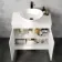 Avon Gloss White Vanity with Oval Counter Top Basin 800mm - Black Accents