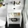 Avon Gloss White Combination Vanity Basin and Aruba Toilet 1000mm - Black Accents