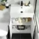 Avon Gloss White Combination Vanity Basin and Aruba Toilet 1100mm - Black Accents