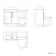 Avon Gloss White Combination Vanity Basin and Miami Toilet 1100mm - Black Accents