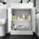 Avon Gloss White Combination Vanity Basin and Aruba Toilet 1100mm - Black Accents - Right Handed
