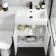 Avon Gloss White Combination Vanity Basin and Aruba Toilet 1100mm - Black Accents - Right Handed