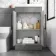 Avon Stone Grey Combination Vanity Basin and Miami Toilet 1000mm - Black Accents