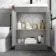 Avon Stone Grey Combination Vanity Basin and Miami Toilet 1100mm - Black Accents