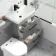 Avon Stone Grey Combination Basin Drawer and Miami Toilet 1100mm - Black Accents