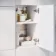 Harper Gloss White Side Cabinet Unit 300mm - Black Accents