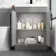 Avon Stone Grey Combination Vanity Basin and Boston Toilet 1100mm - Black Accents