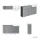 Monaco Dove Grey Combination Vanity Basin 1500mm (Excludes Pan & Cistern) - Brushed Brass Accents