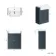 Monaco Inky Blue Basin Vanity 600mm - Brushed Brass Accents