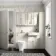 Monaco Chalk White Combination Vanity Basin with Marble Top & Atlanta Toilet 1200mm - Brushed Brass Accents