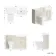 Monaco Chalk White Combination Vanity Basin with Marble Top & Atlanta Toilet 1200mm - Brushed Brass Accents