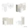 Monaco Chalk White Combination Vanity Basin with Marble Top & Boston Toilet 1200mm - Brushed Brass Accents