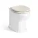 Monaco Chalk White Combination Vanity Basin with Marble Top and Hudson Toilet with Wooden Seat 1500mm - Brushed Brass Accents