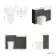Monaco Graphite Grey Combination Vanity Basin with Marble Top & Boston Toilet 1200mm - Brushed Brass Accents