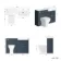 Monaco Inky Blue Combination Vanity Basin with Marble Top & Atlanta Toilet 1200mm - Brushed Brass Accents