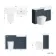 Monaco Inky Blue Combination Vanity Basin with Marble Top & Boston Toilet 1200mm - Brushed Brass Accents