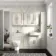 Monaco Chalk White Combination Vanity Basin with Marble Top and Seattle Toilet 1500mm - Brass Knurled Handles