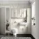 Monaco Chalk White Combination Vanity Traditional Basin and Seattle Toilet 1200mm - Brass Knurled Handles