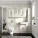 Monaco Chalk White Combination Vanity Traditional Basin with Marble Top and Seattle Toilet 1500mm - Brass Knurled Handles