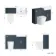 Monaco Inky Blue Combination Vanity Basin and Boston Toilet 1200mm - Brass Knurled Handles