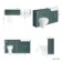 Monaco Midnight Green Combination Vanity Basin and Seattle Toilet 1500mm - Brass Knurled Handles