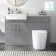 Harper Stone Grey Combination Vanity Basin with Marble Top & Boston Toilet 1200mm - Brushed Brass Accents