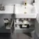 Harper Stone Grey Combination Vanity Basin with Marble Top & Boston Toilet 1500mm - Brushed Brass Accents