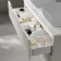 Crete Fluted Linen White Double Wall Hung Drawer Vanity with Marble Top 1200mm - Excludes Counter Top Basin