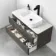 Corsica Tungsten Grey Vanity Drawer with Marble Top & Marin Basin 1000mm
