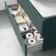 Corsica Midnight Green Vanity Drawer with Marble Top & Marin Basin 1000mm