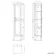 Bermuda Chalk White Floor Standing Tall Cabinet 1500x350mm