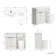 Havana Fluted Coastal White Combination Vanity Basin and Utah Comfort Height Toilet 1100mm - Brushed Brass Accents - Left Handed