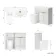 Havana Fluted Coastal White Combination Vanity Basin and Utah Comfort Height Toilet 1100mm - Brushed Brass Accents - Right Handed
