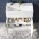 Havana Fluted Coastal White Combination Vanity Basin and Aruba Toilet 1300mm - Brushed Brass Accents
