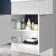 Havana Fluted Coastal White Combination Vanity Basin and Aruba Toilet 1300mm - Brushed Brass Accents