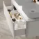 Sorrento Fluted Coastal White Double Wall Hung Drawer Vanity with Marble Top 1200mm - Excludes Counter Top Basin