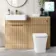 Sicily Fluted Country Oak Combination Vanity Basin with Marble Top & Houston Toilet 1200mm - Brushed Brass Accents