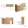Sicily Fluted Country Oak Combination Vanity Basin and Miami Toilet 1500mm - Brushed Brass Accents
