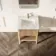 Maru Oak Carrara Marble Vanity Unit & Undermount Basin 600mm