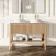 Maru Oak Wood Grain Vanity Cabinet 1200mm with Carrara Marble Top - Basin Not Included