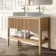Maru Oak Wood Grain Vanity Cabinet 1200mm with Carrara Marble Top - Basin Not Included