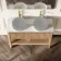 Maru Oak Wood Grain Vanity Cabinet 1200mm with Carrara Marble Top - Basin Not Included
