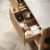 Maru Oak Wood Grain Vanity Cabinet 1200mm with Carrara Marble Top - Basin Not Included